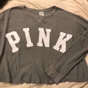 PINK Victoria’s Secret cropped long sleeve shirt